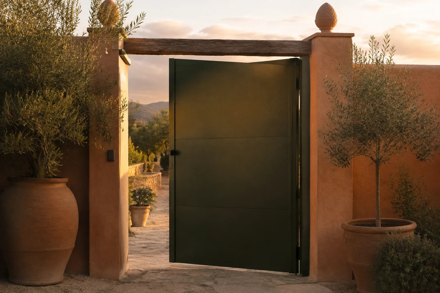 Imagen ilustrativa de un acceso con puerta automática